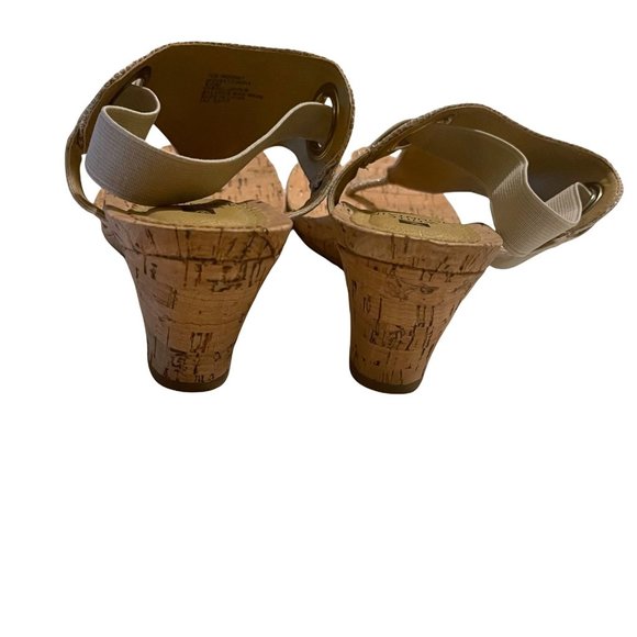 White Mountain Goring Aida cork wedge thong sling back sandals women's size 9.5M - Picture 5 of 8